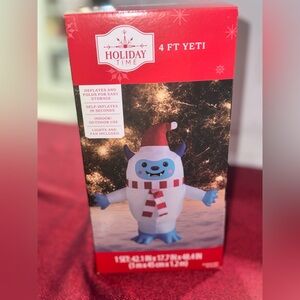 Holiday Time Inflatable Yeti with Red and Blue Accents